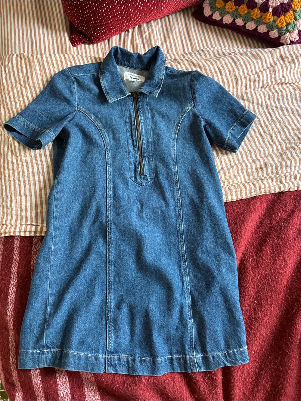 Size 4 Reformation Loeb Denim Dress